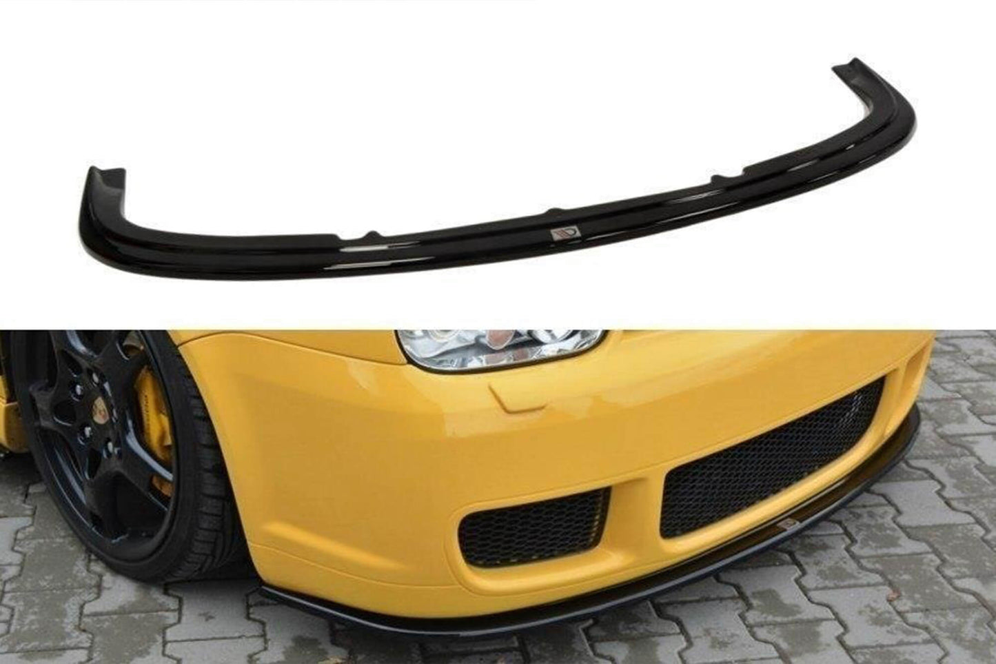 Spoiler Maxton Design pentru bara frontala R32 la VW Golf IV (2002-2004), negru mat