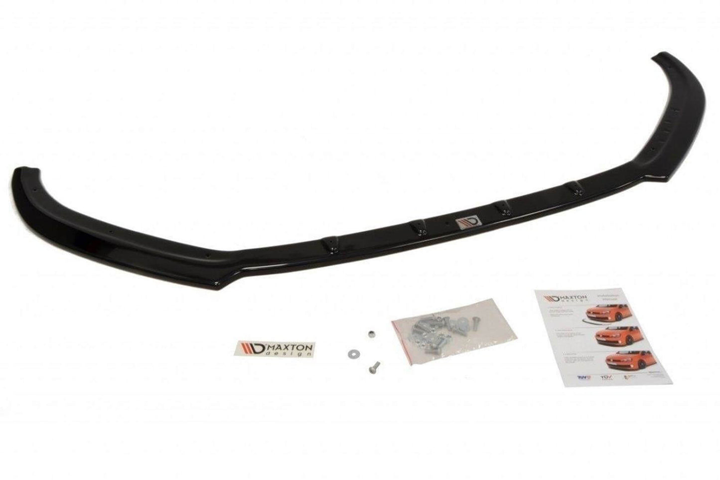 Spoiler Maxton Design pentru bara fata S-Line Audi A1 8X 2010-2013, negru mat