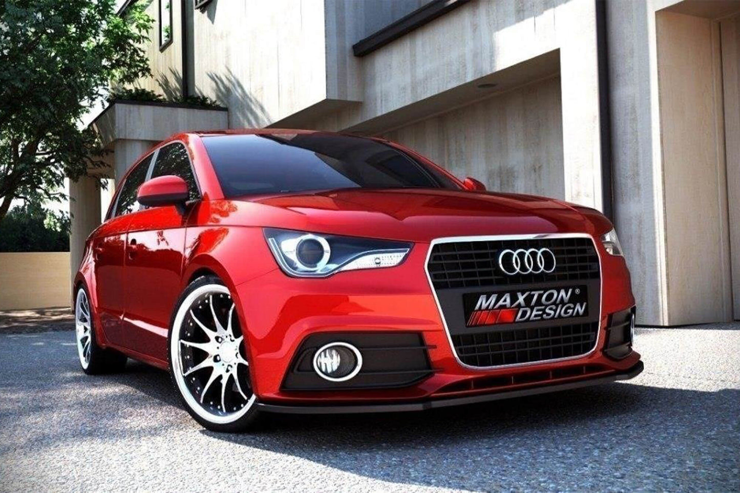 Spoiler Maxton Design pentru bara fata S-Line Audi A1 8X 2010-2013, negru mat