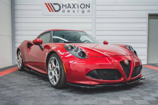 Maxton Design spoiler for Alfa Romeo 4C 2013-2017 front bumper, gloss black