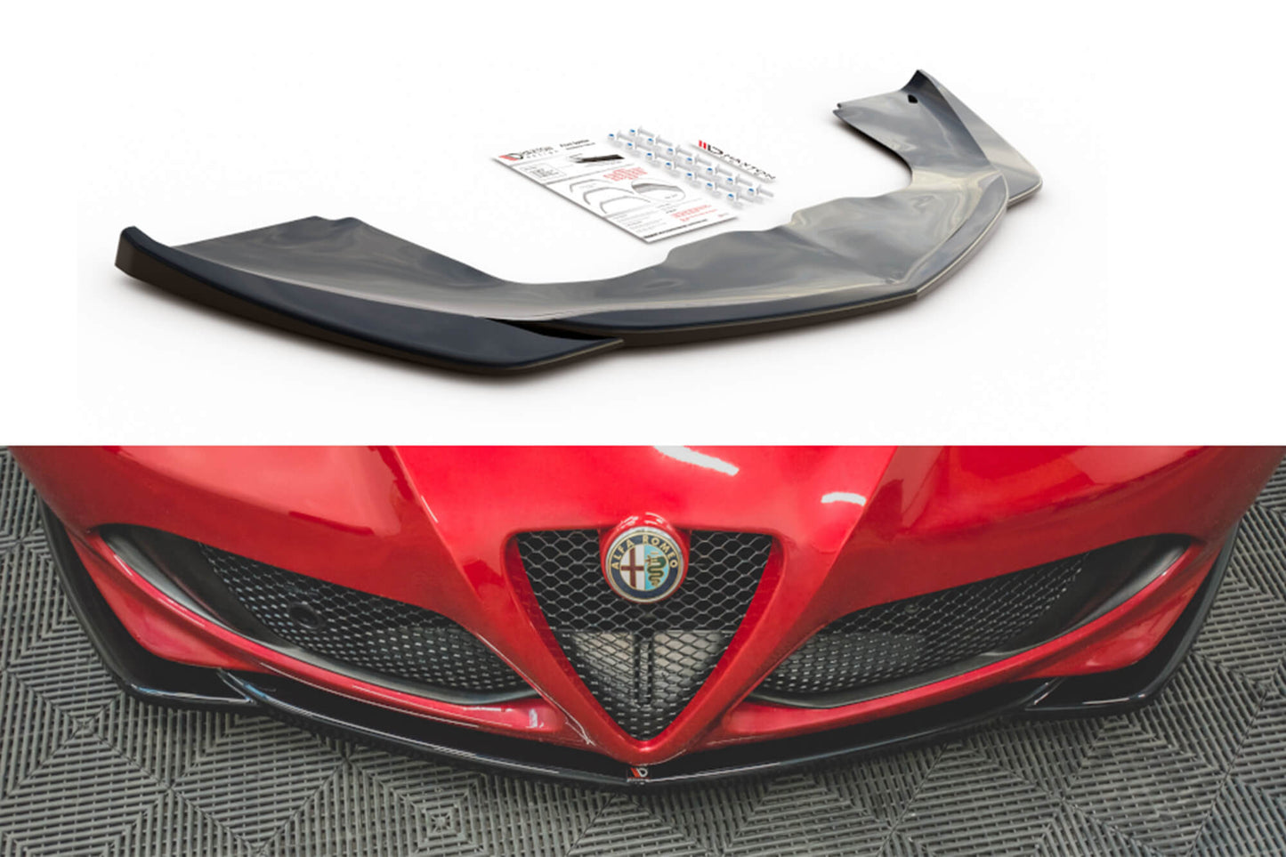 Maxton Design spoiler pentru Alfa Romeo 4C 2013-2017 bara fata, culoare carbon