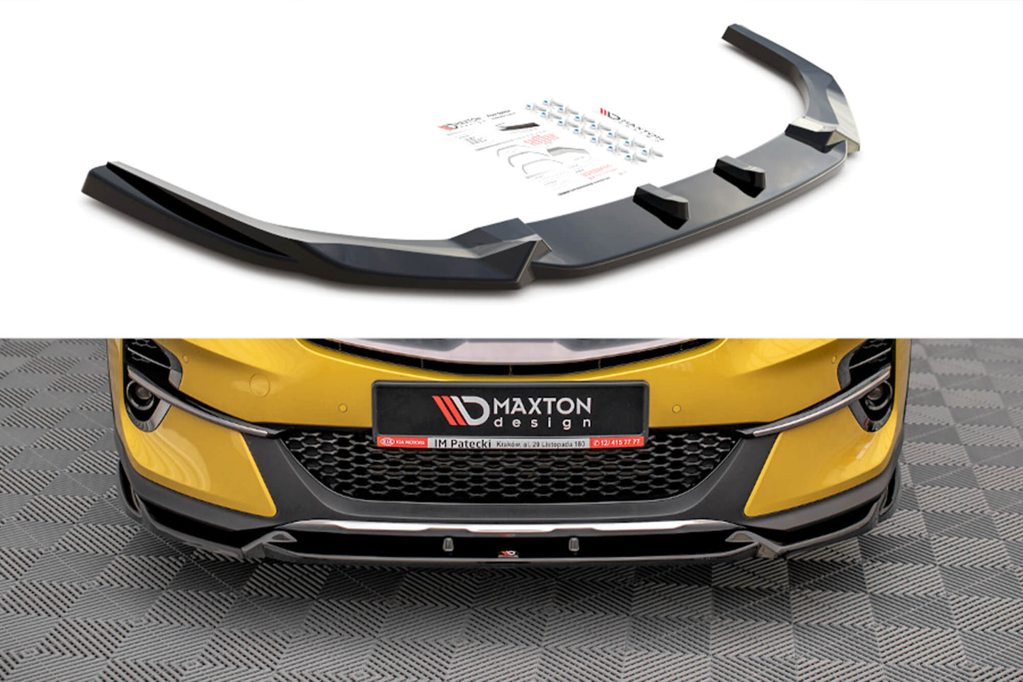 Spoiler bara fata Maxton Design pentru Kia Xceed (dupa 2019), negru mat