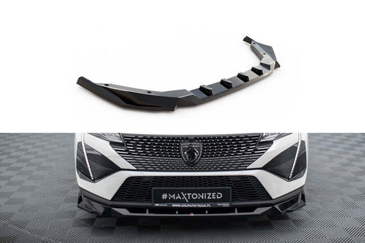 Splitter bara fata Maxton Design pentru Peugeot 408 (dupa 2022), lac negru