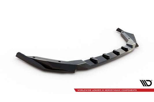 Splitter bara fata Maxton Design pentru Peugeot 408 (dupa 2022), lac negru