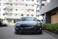 Splitter bara fata Maxton Design pentru Porsche Cayman 981 coupe (dupa 2012), culoare carbon