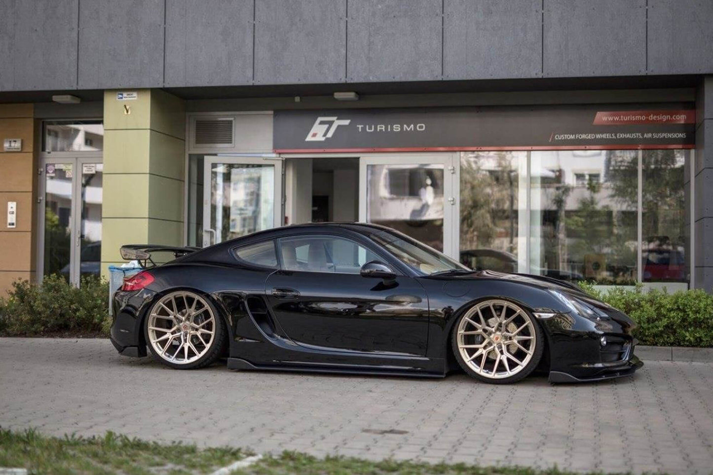 Splitter bara fata Maxton Design pentru Porsche Cayman 981 coupe (dupa 2012), culoare carbon