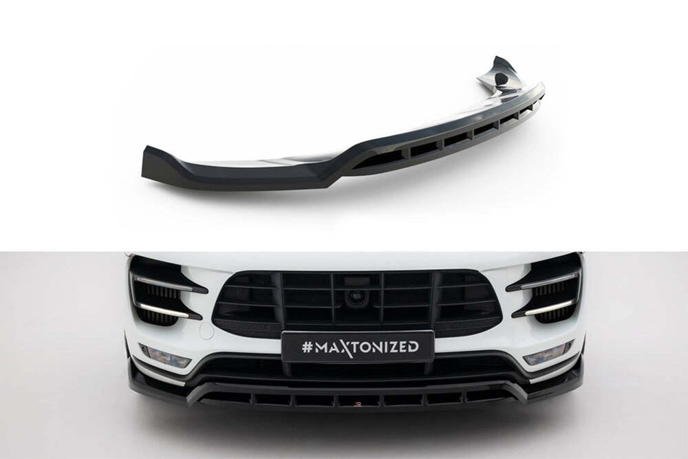 Spoiler bara fata Maxton Design pentru Porsche Macan Turbo (2014-2018), lac negru