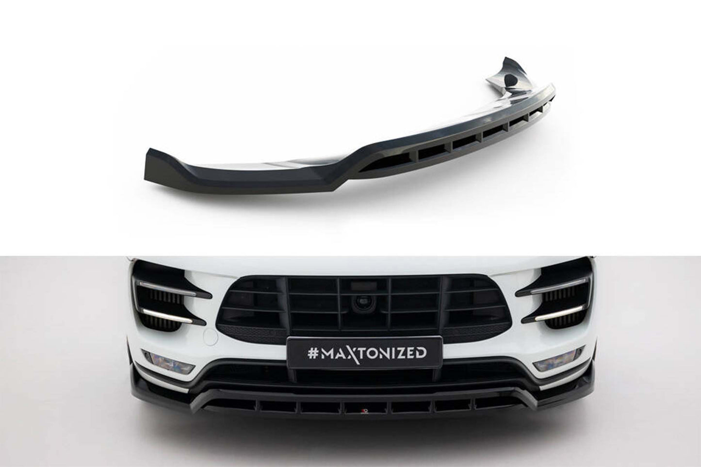 Spoiler bara fata Maxton Design pentru Porsche Macan Turbo (2014-2018), lac negru