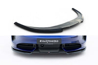 Splitter bara fata Maxton Design pentru Porsche Taycan Turbo (2019-2024), lac negru