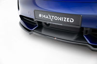 Splitter bara fata Maxton Design pentru Porsche Taycan Turbo (2019-2024), lac negru