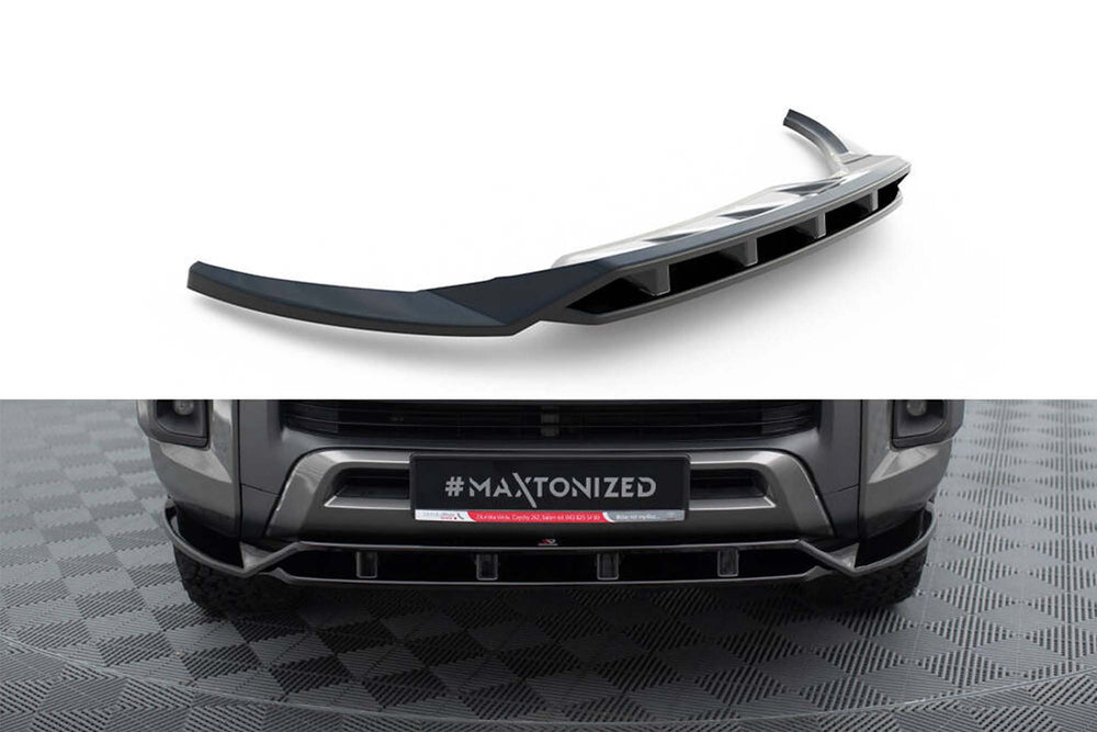 Spoiler / Splitter bara fata Maxton Design pentru Toyota Hilux Invincible (dupa 2020), lac negru