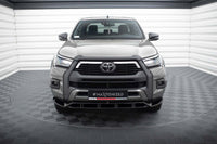 Spoiler / Splitter bara fata Maxton Design pentru Toyota Hilux Invincible (dupa 2020), lac negru