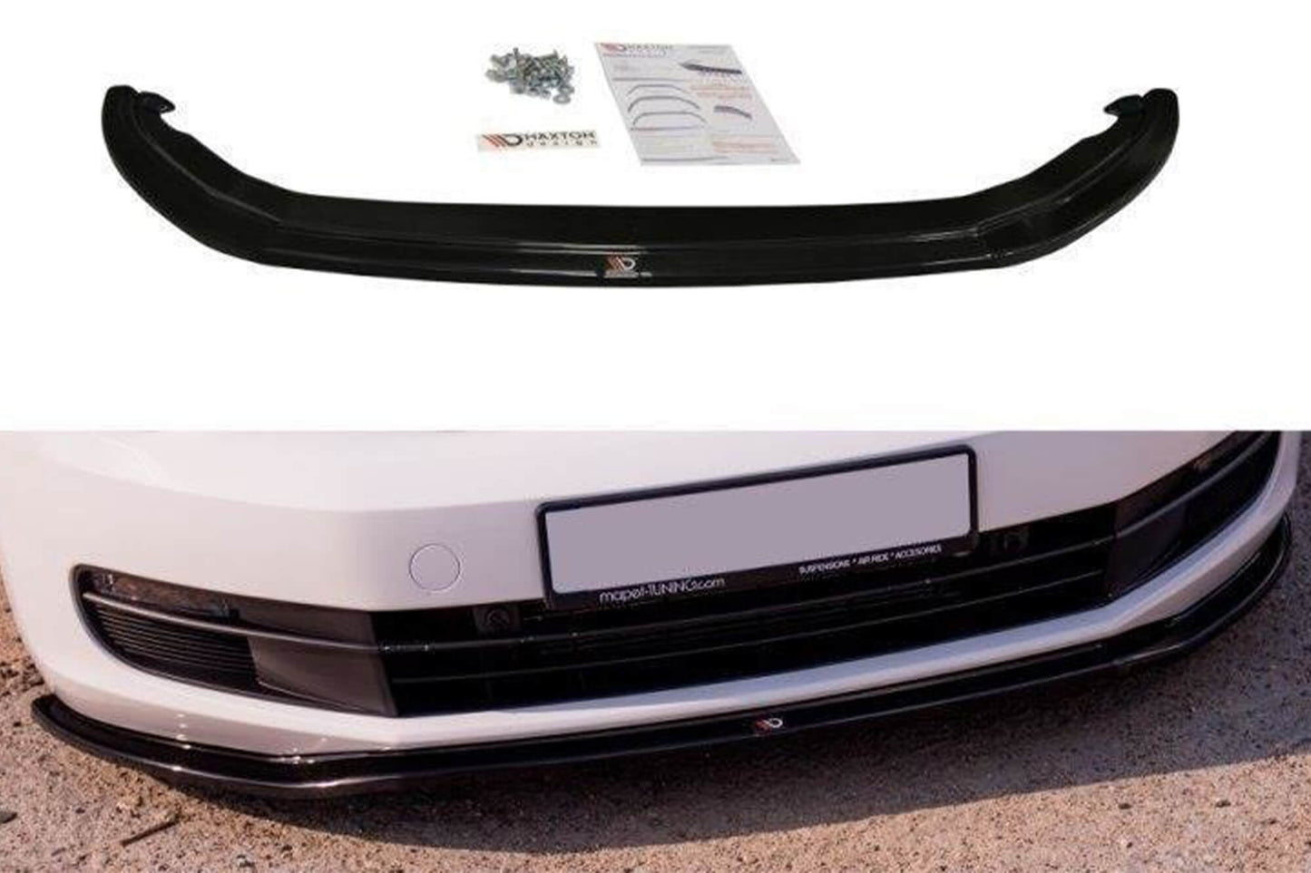 Spoiler Maxton Design pentru bara fata standard VW Beetle (2011-2015), negru mat