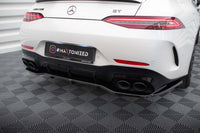 Spoiler Maxton Design pentru bara spate AMG a modelului Mercedes GT 43 Coupe V8 dupa 2018, 4 usi, negru lucios