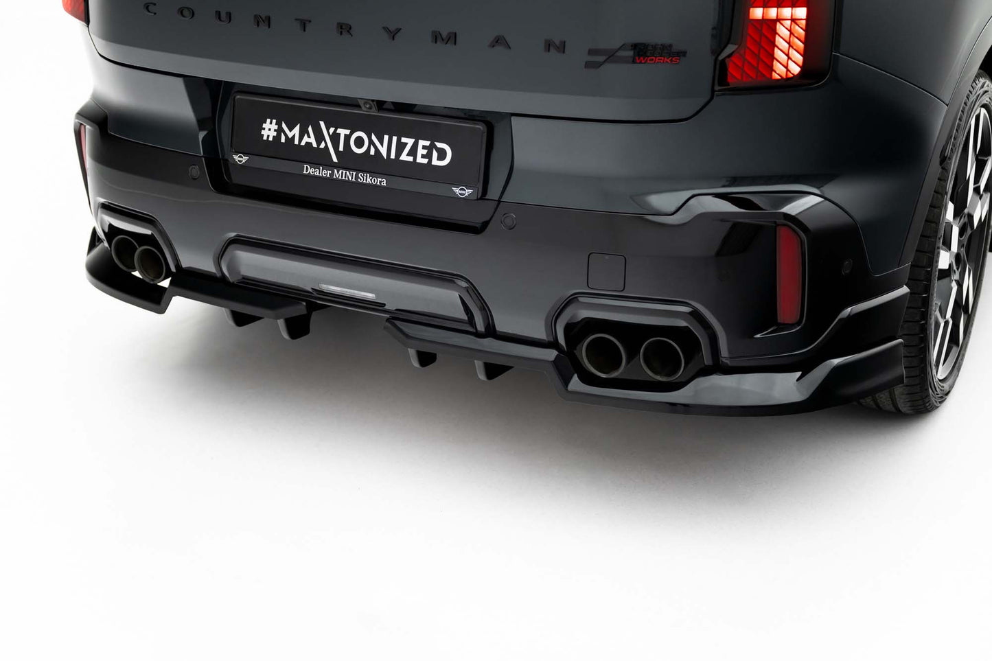 Difuser bara spate Maxton Design pentru Mini Countryman JSW U25 (dupa 2023), negru lucios