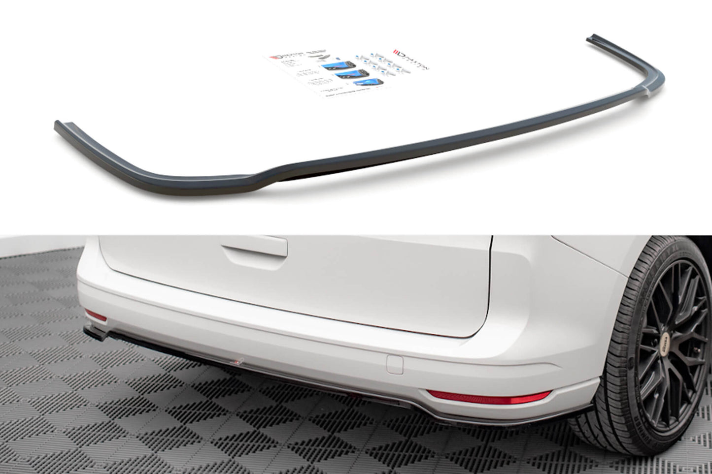 Spoiler spate Maxton Design pentru bara spate VW Caddy dupa 2020, negru mat