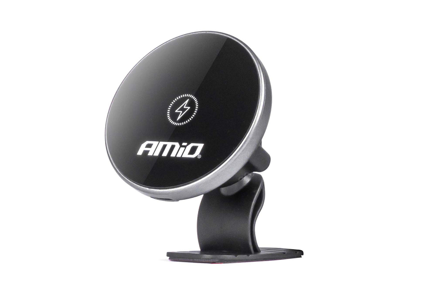 Suport rotund magnetic Amio pentru telefon cu incarcare wireless 15W MegaSafe – montare pe bord