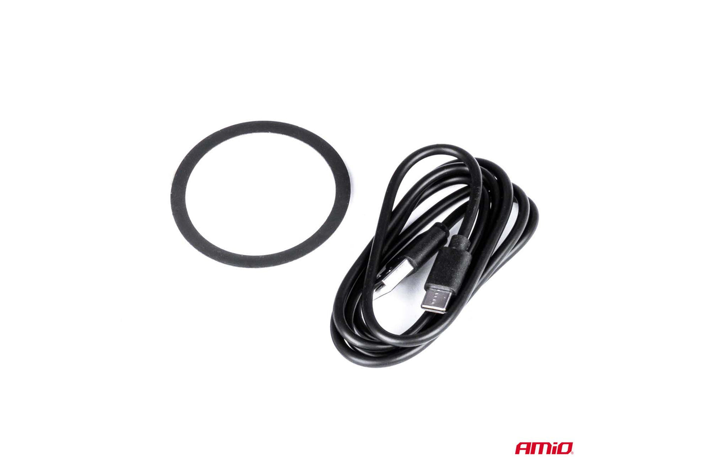 Suport rotund magnetic Amio pentru telefon cu incarcare wireless 15W MegaSafe – montare pe bord