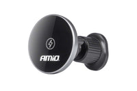 Suport Amio cu cap magnetic rotund pentru telefon cu incarcare wireless 15W MegaSafe – montare pe grilele de ventilatie