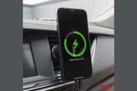 Suport Amio cu cap magnetic rotund pentru telefon cu incarcare wireless 15W MegaSafe – montare pe grilele de ventilatie