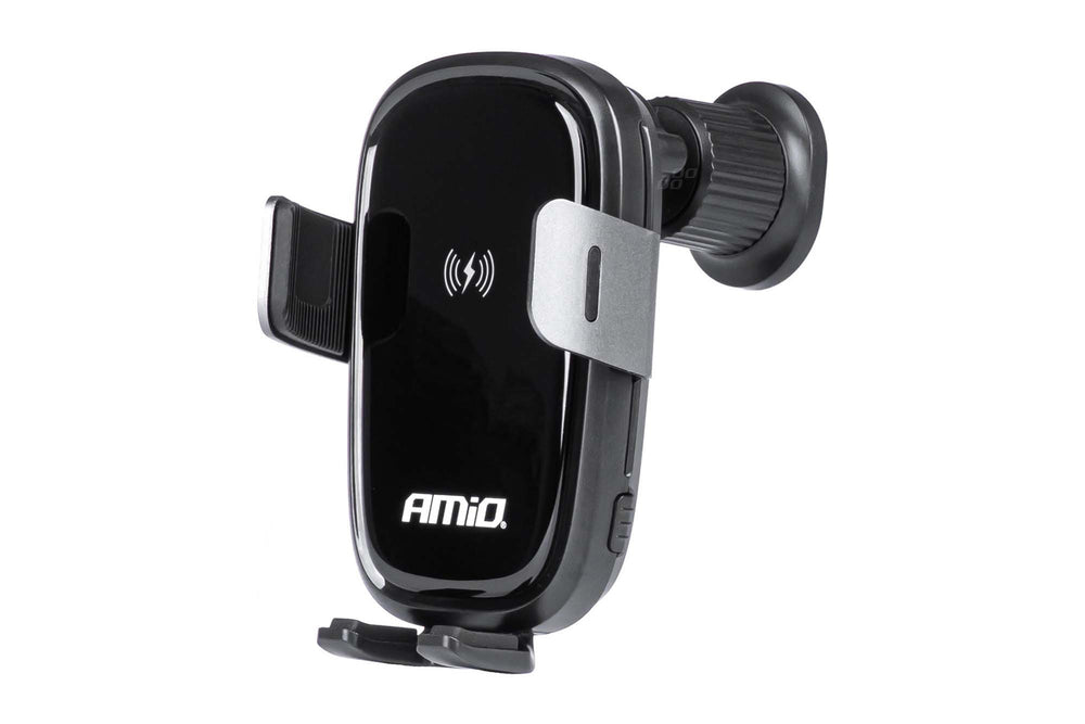 Suport Amio pentru telefon cu incarcare wireless Quick Charge 15W – montare pe grilele de ventilatie