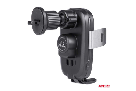Suport Amio pentru telefon cu incarcare wireless Quick Charge 15W – montare pe grilele de ventilatie