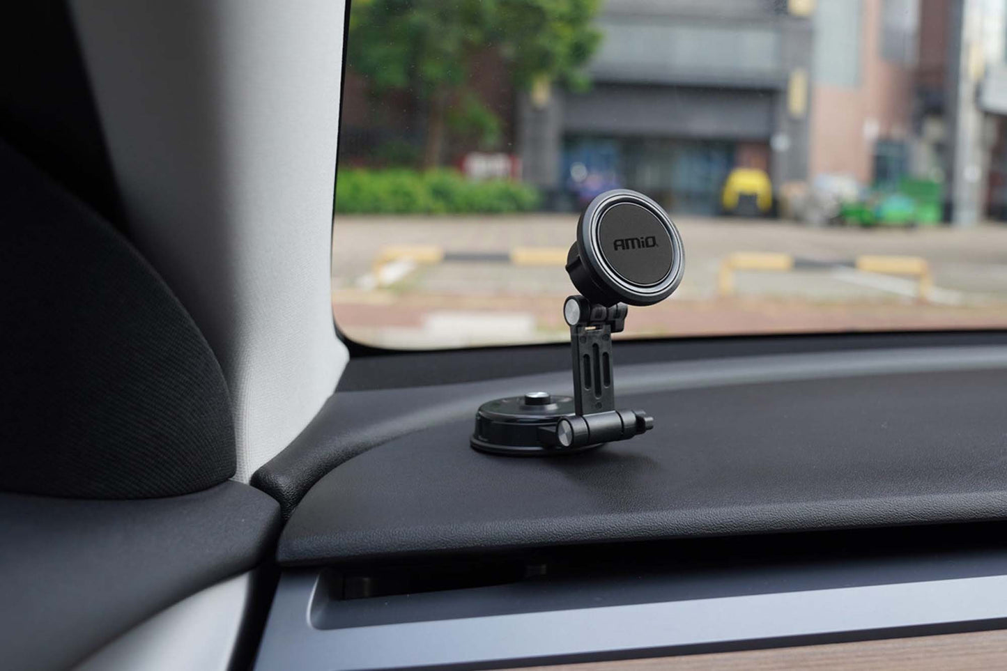 Suport telefon Amio cu magnet – montare pe bord cu adeziv 3M