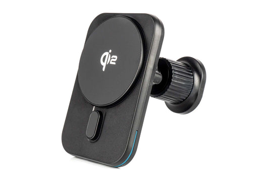 Amio suport magnetic telefon cu incarcare wireless Qi2 15W – montaj pe grilele de ventilatie si bord
