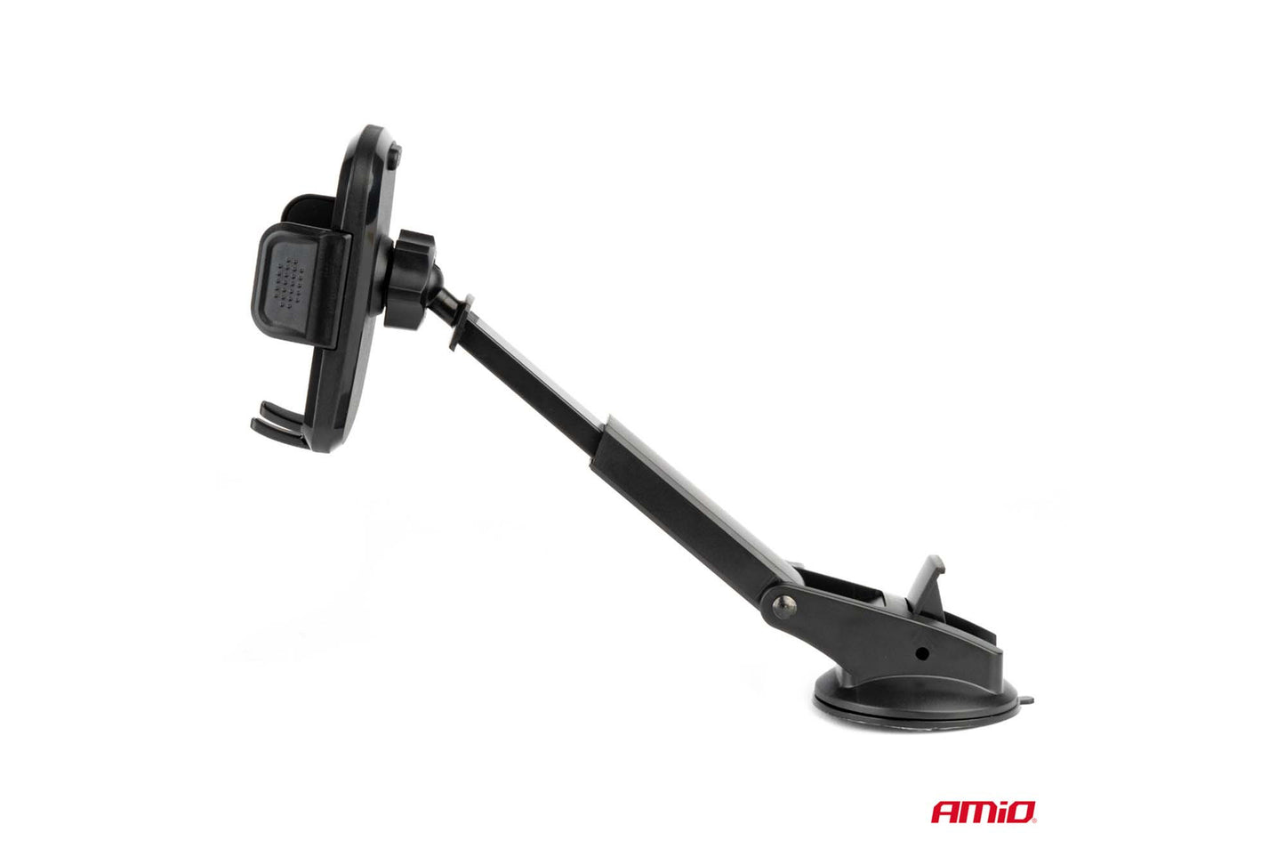 Amio Phone Holder with Telescopic Arm - Dashboard or Windshield Mount with Suction Cup, Max Phone Width 98 mm