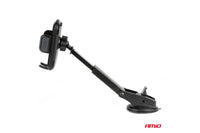 Amio Phone Holder with Telescopic Arm - Dashboard or Windshield Mount with Suction Cup, Max Phone Width 98 mm