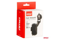 Amio Phone Holder with Telescopic Arm - Dashboard or Windshield Mount with Suction Cup, Max Phone Width 98 mm