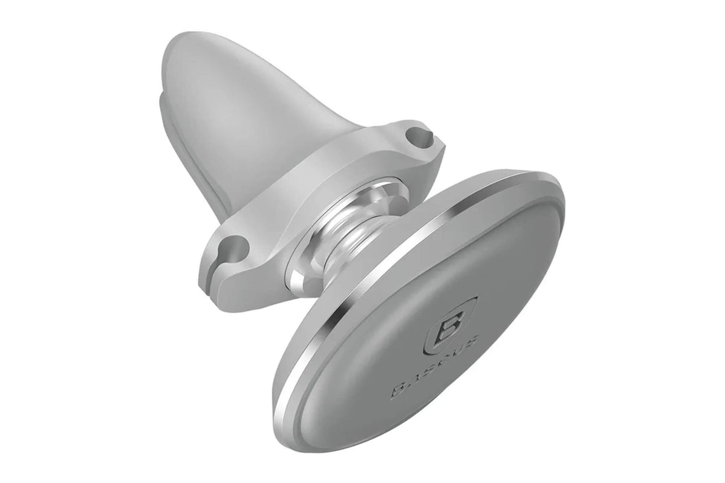 Baseus phone holder with cable openings, grey - mounts on the ventilation grilles