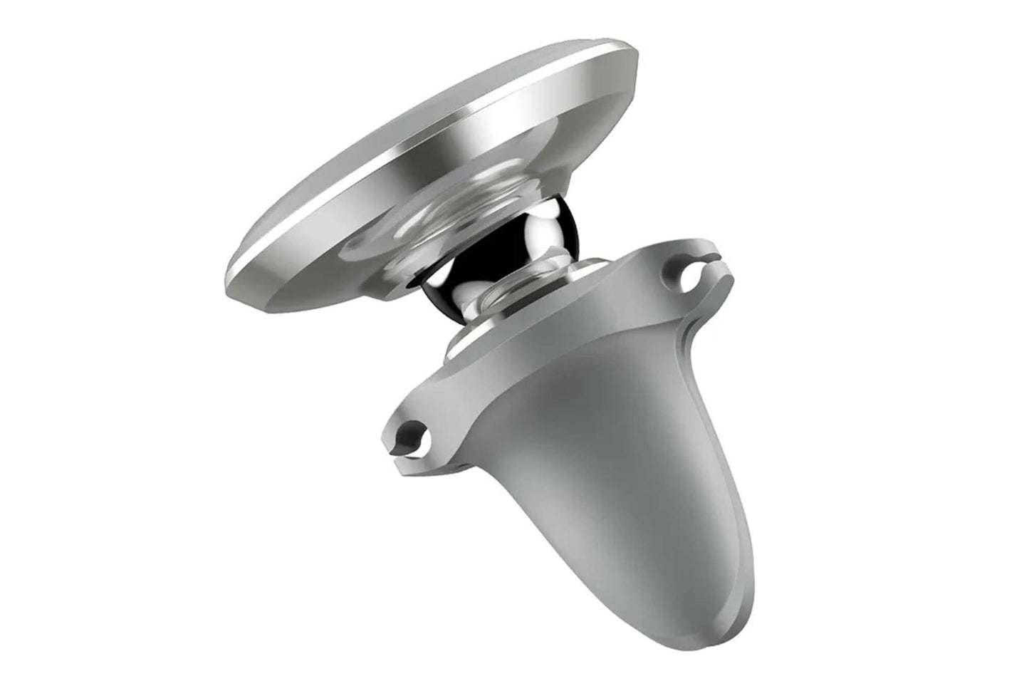 Baseus phone holder with cable openings, grey - mounts on the ventilation grilles