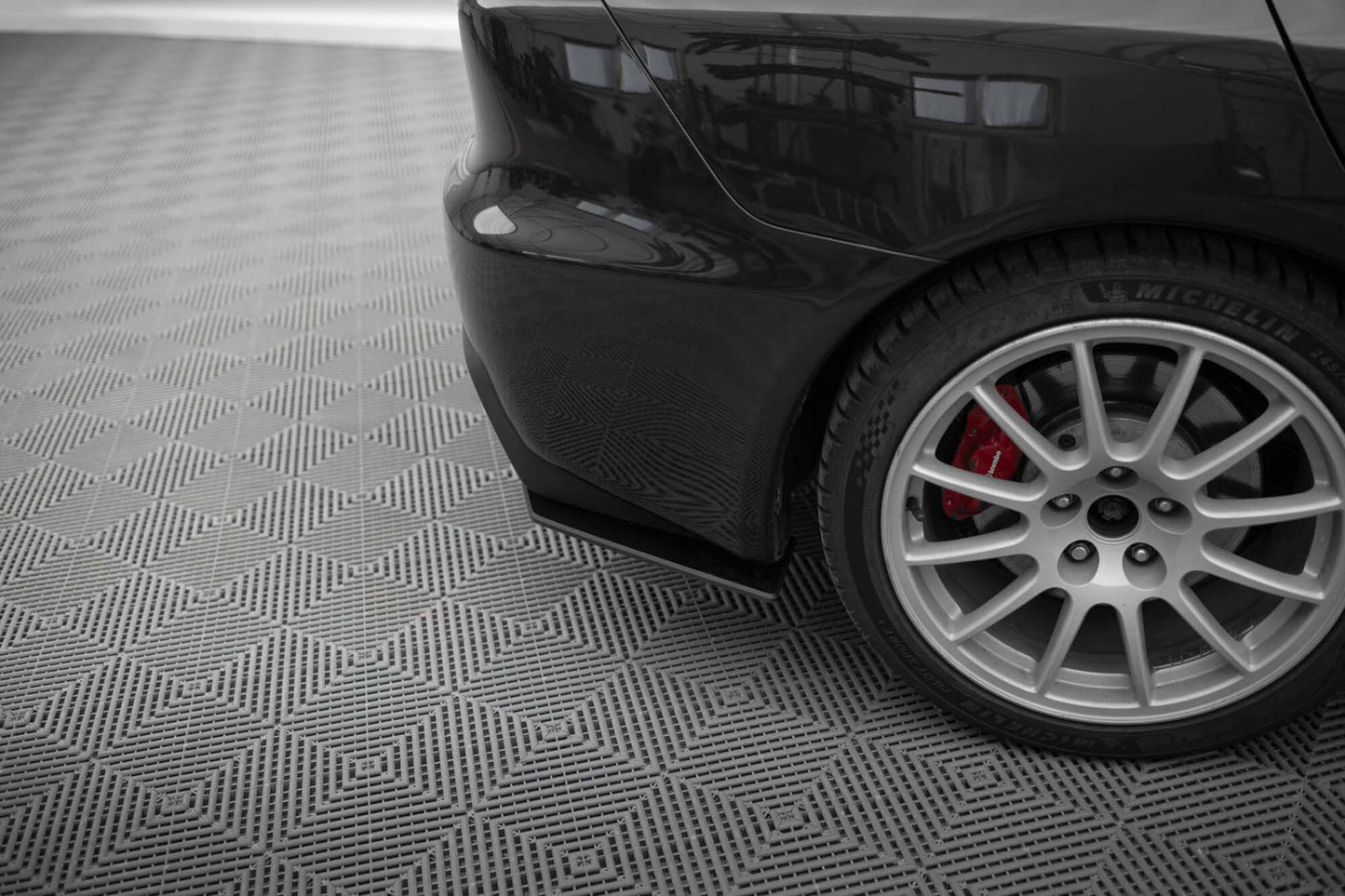 Extensii laterale Maxton Design tip Street Pro pentru bara spate Mitsubishi Lancer Evo X (2007-2015), negru mat