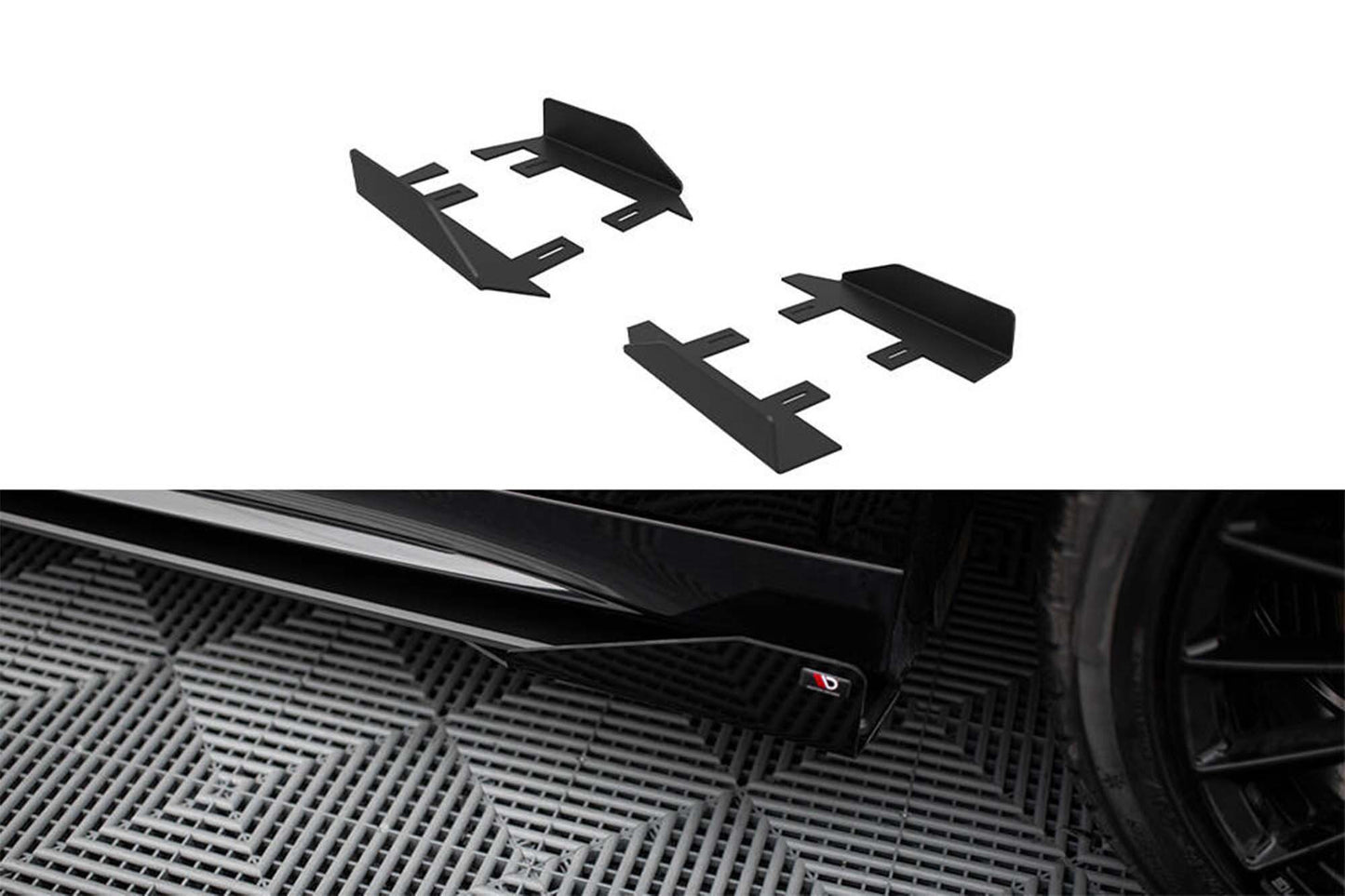 Praguri Maxton Design pentru Mercedes AMG A35 W177 hatchback (dupa 2023), lac negru