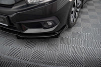 Praguri laterale pentru bara fata Maxton Design pentru Honda Civic (2017-2022), lac negru
