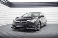 Praguri laterale pentru bara fata Maxton Design pentru Honda Civic (2017-2022), lac negru