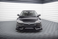 Praguri laterale pentru bara fata Maxton Design pentru Honda Civic (2017-2022), lac negru