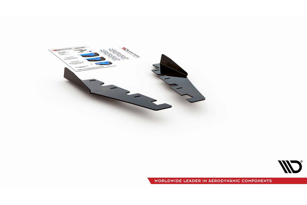 Insertii laterale Maxton Design pentru bara fata Volkswagen Arteon R-Line (2017-2020), lac negru