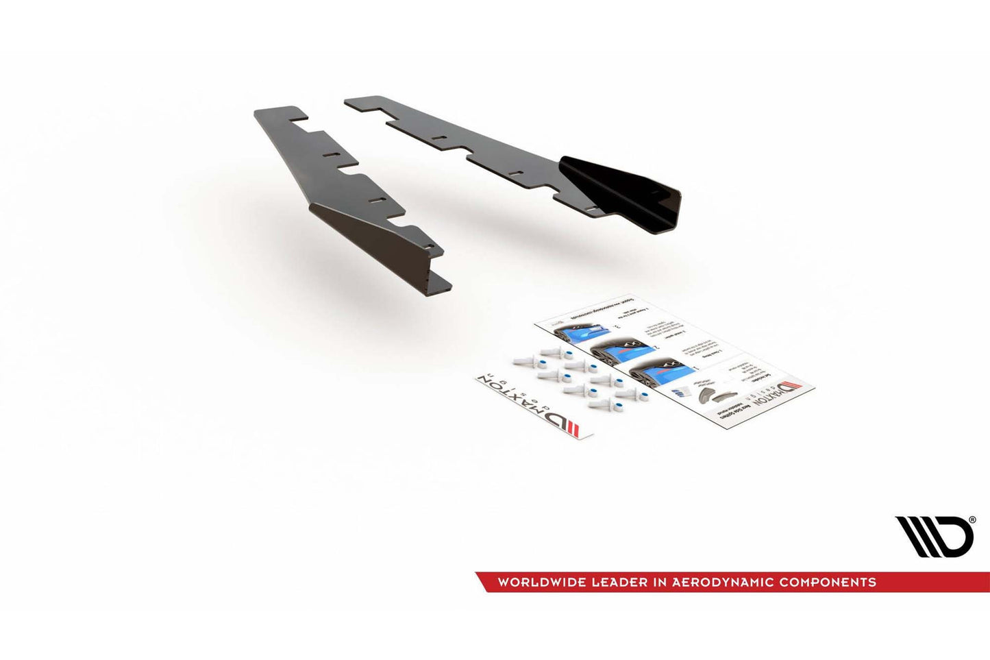 Insertii laterale Maxton Design pentru bara fata Volkswagen Arteon R-Line (2017-2020), lac negru