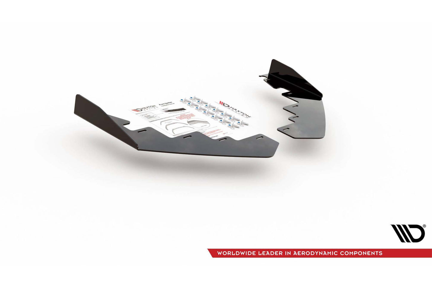 Insertii laterale Maxton Design pentru bara fata Volkswagen Polo GTI (2017-2021), lac negru
