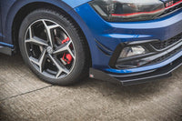 Insertii laterale Maxton Design pentru bara fata Volkswagen Polo GTI (2017-2021), lac negru