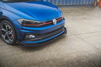 Insertii laterale Maxton Design pentru bara fata Volkswagen Polo GTI (2017-2021), lac negru