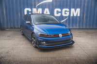 Insertii laterale Maxton Design pentru bara fata Volkswagen Polo GTI (2017-2021), lac negru