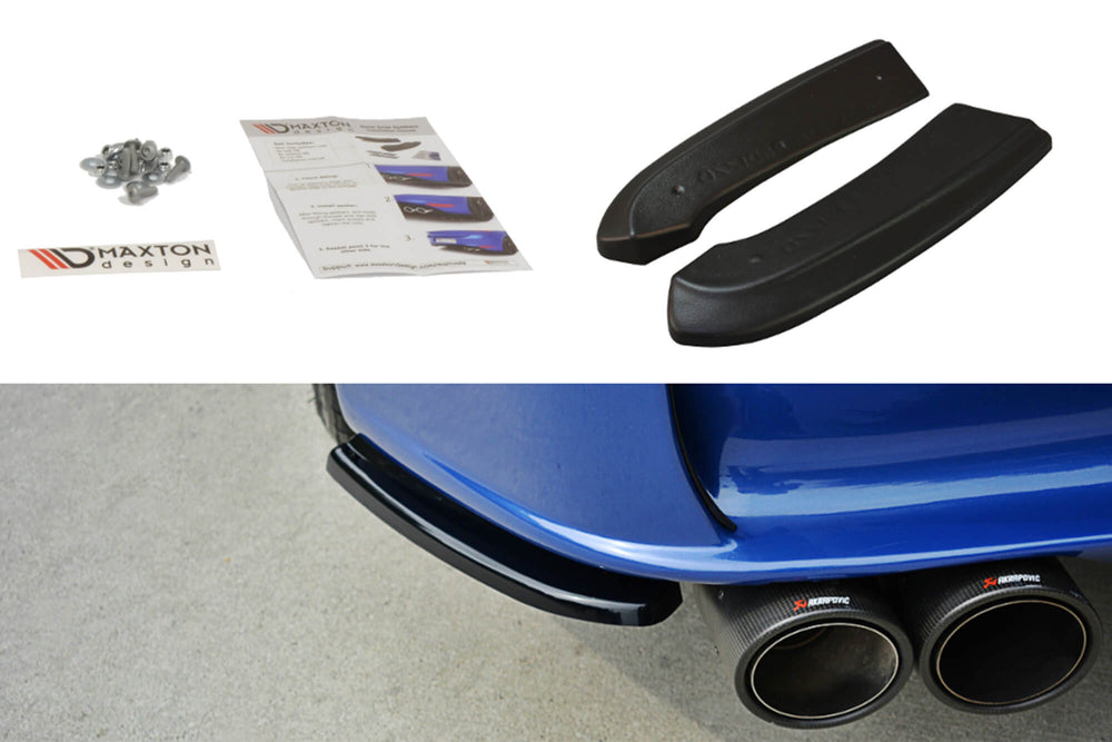 Maxton Design adaosuri laterale pentru bara spate GTA a Alfa Romeo 156 break 2002-2005, lac negru