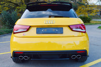 Extensii laterale Maxton Design pentru bara de protecție spate S1 a Audi A1 8X 2014-2018, negru mat