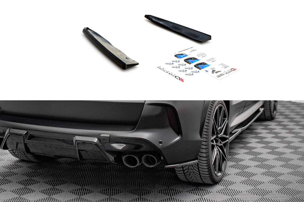 Maxton Design insertii laterale pentru bara spate BMW X5 G05 (dupa 2018), lac negru