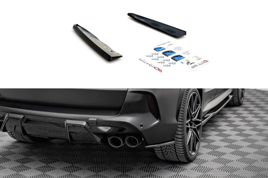 Maxton Design insertii laterale pentru bara spate BMW X5 G05 (dupa 2018), lac negru