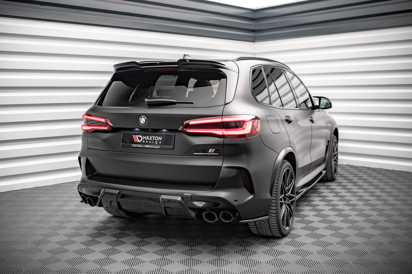 Maxton Design insertii laterale pentru bara spate BMW X5 G05 (dupa 2018), lac negru