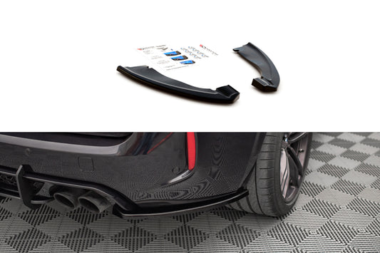 Spoilere laterale difuser Maxton Design pentru bara spate BMW X5M F15 (2014-2018), lac negru